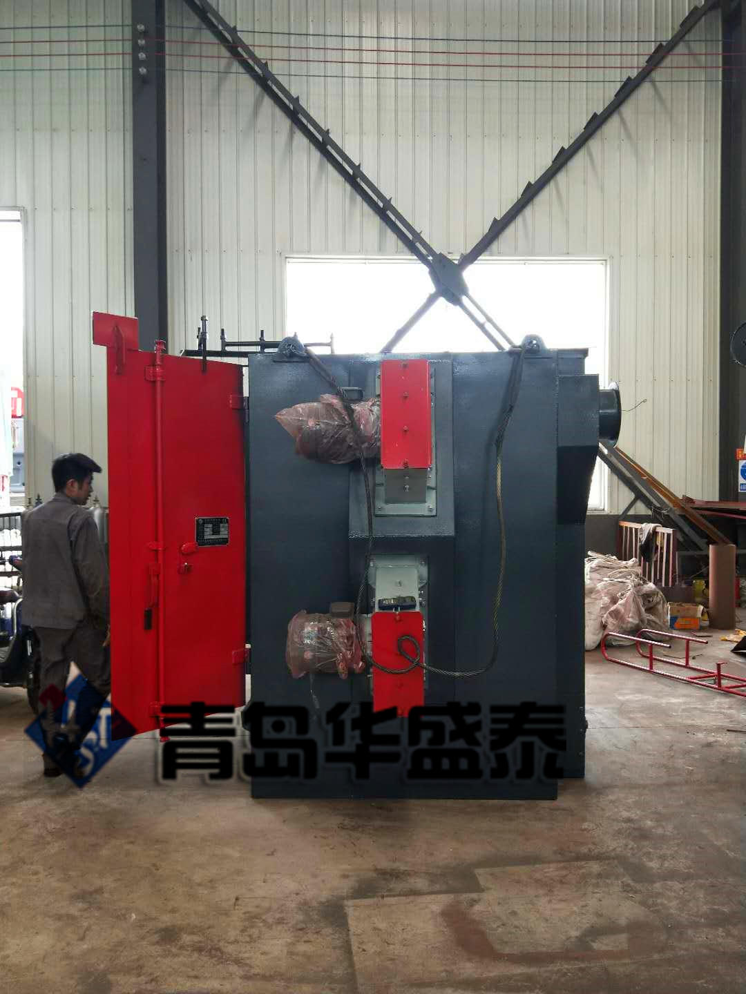 發(fā)往福州福清市376吊鉤式拋丸機(jī)發(fā)貨現(xiàn)場(chǎng)圖